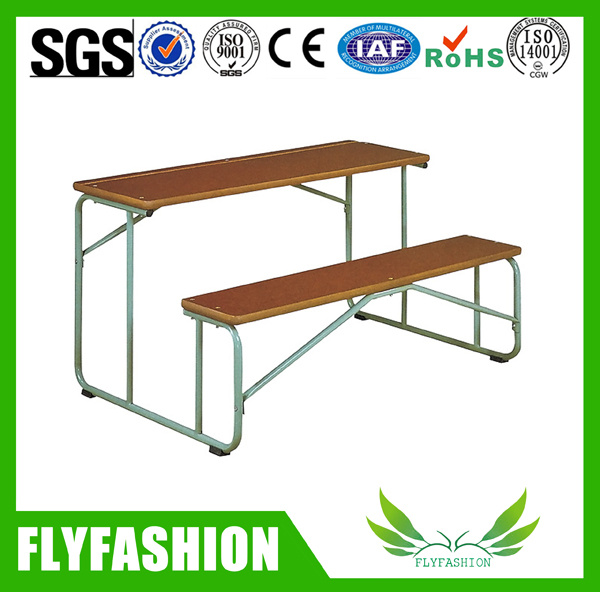 New Design School Double Table with Bench (SF-47D)