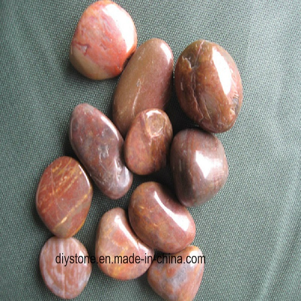 Red Cobbles for Garden Landscape