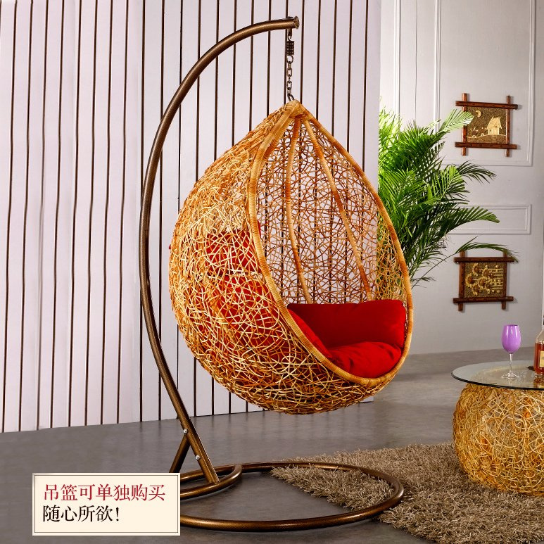 New Outdoor Swing, Rattan Furniture, Rattan Basket Rattan Hanging Swing Chair (D011C)