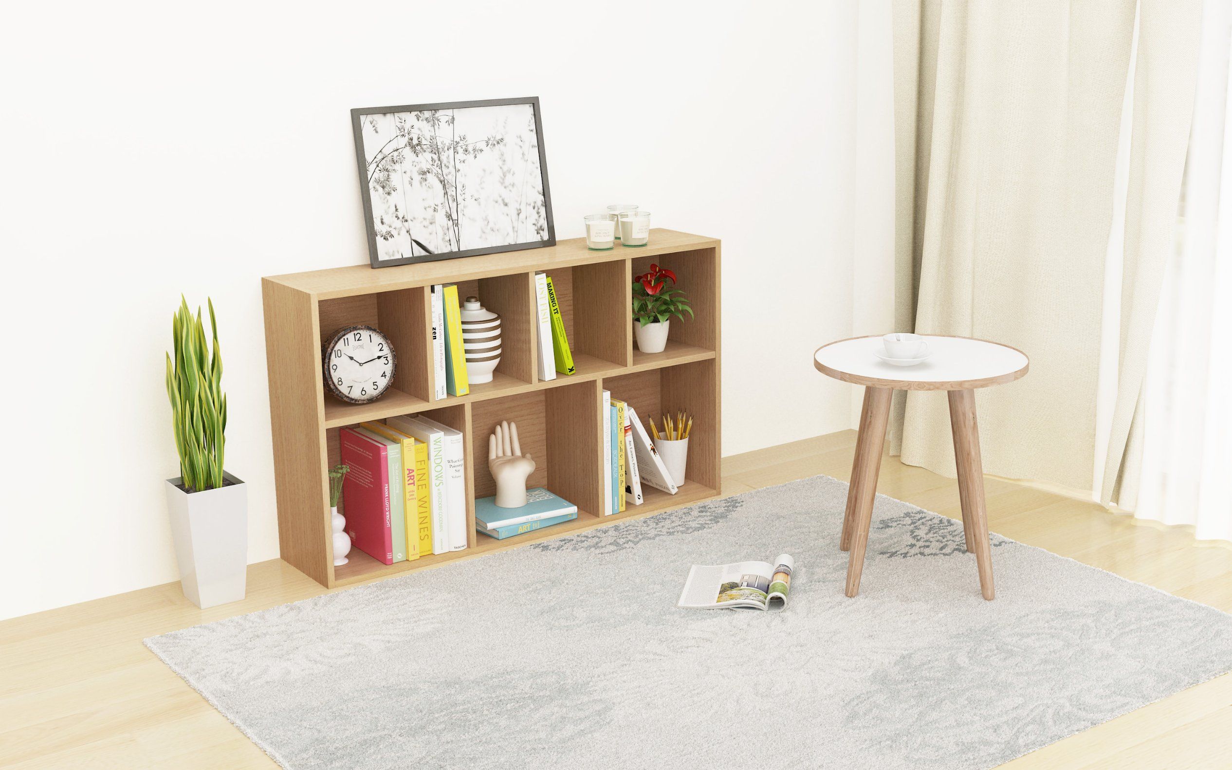 Modern Office /Home Bookshelf, Wooden Bookcase Hot Sale
