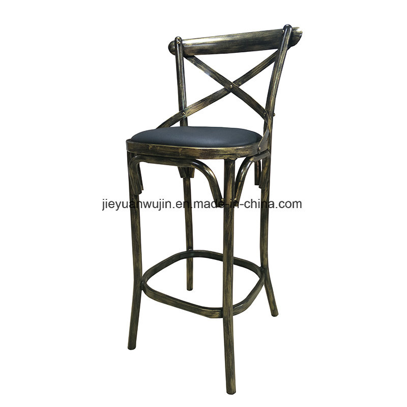 Restaurant Bar Furniture Cross Back High Bar Chair Stools (JY-H17)