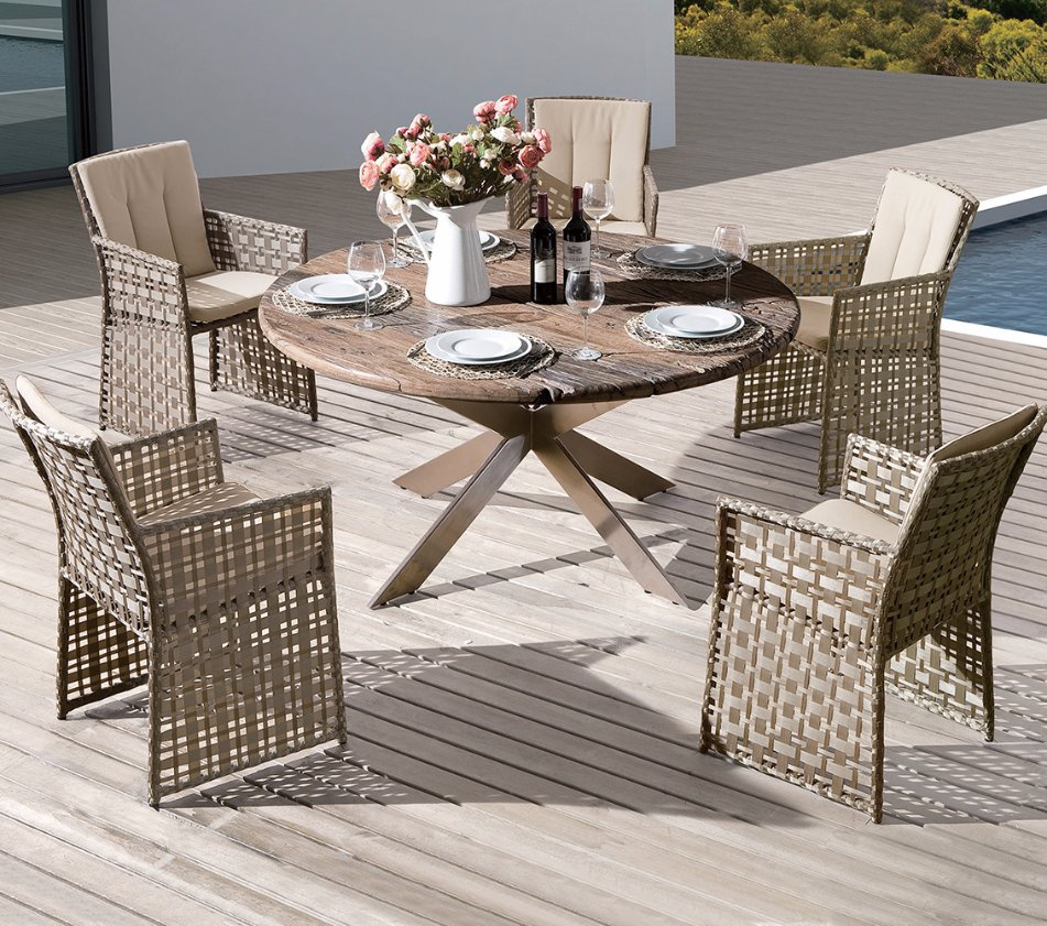 Outdoor Rattan Furniture Garden Barcello Home Hotel Office Rastaurant Dining Chair (J639)