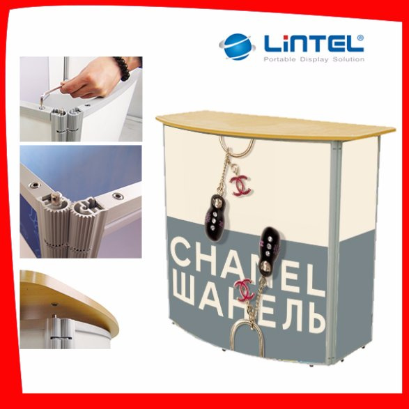 Trade Show Display Wooden Panel Folding Promotion Counter
