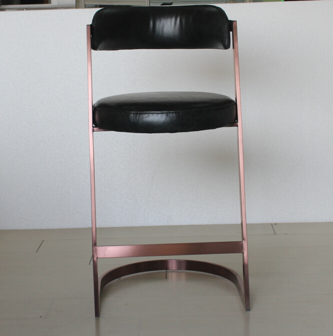 Steel Bar Chair, Rose Gold Bar Stool, Antique Bar Chair
