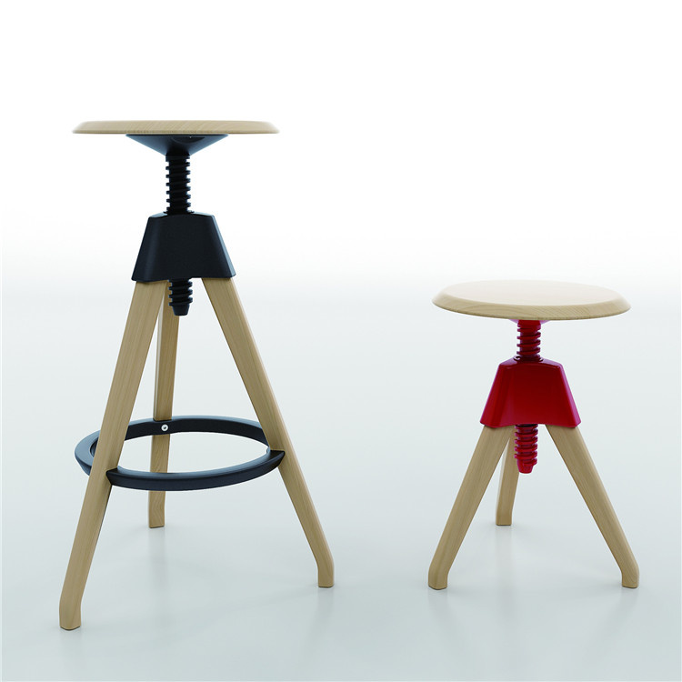 Special Design Round Europe Beech Wood Restaurant High Bar Stool (SP-UBC328)