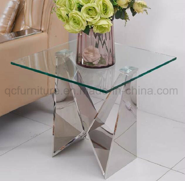 Simple and Elegant Side Table with Tempered Glass