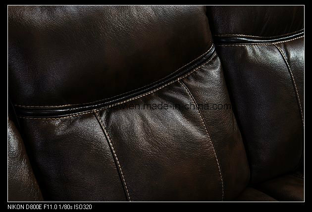 Light Brown Set Motion Sofa Living Room Air Leather Recliner Console Couch