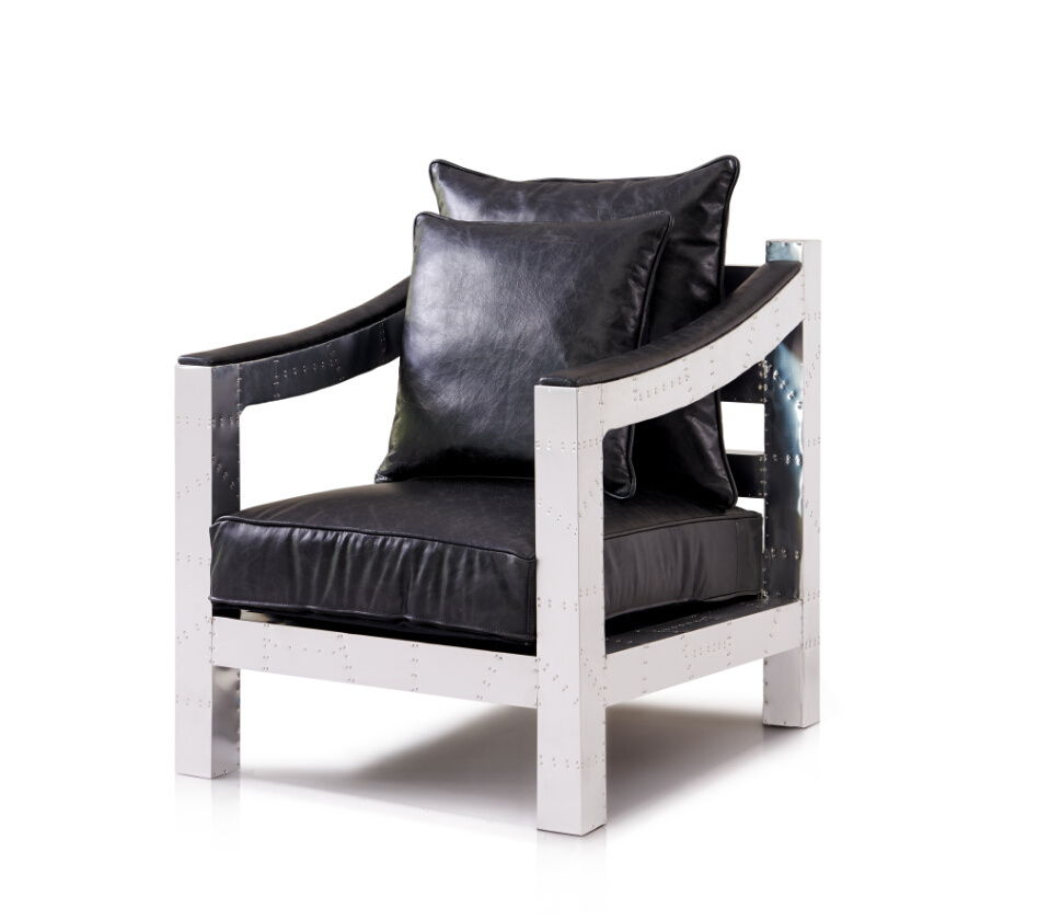 Aviator Chair Classic Living Room Chair Hotel Chair Black Leather Chair