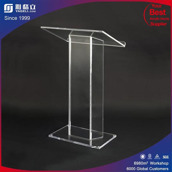 Transparent Acrylic Pulpit Lectern, Acrylic Rostrum Wholesale