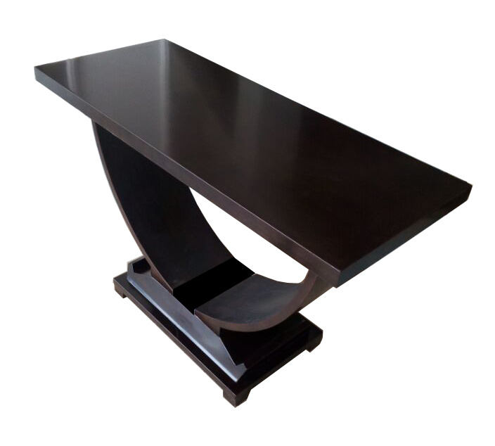 Hotel Wood Console Table in Black Walnut