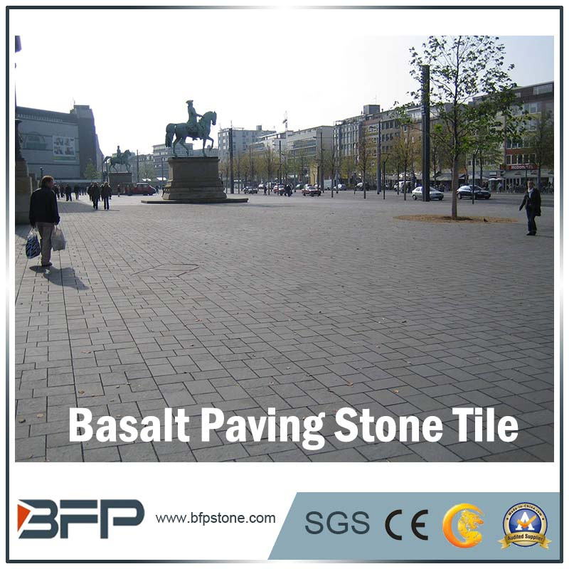 Honed/Flamed Natural Basalt Paving Stone for Garden / Landscape Project