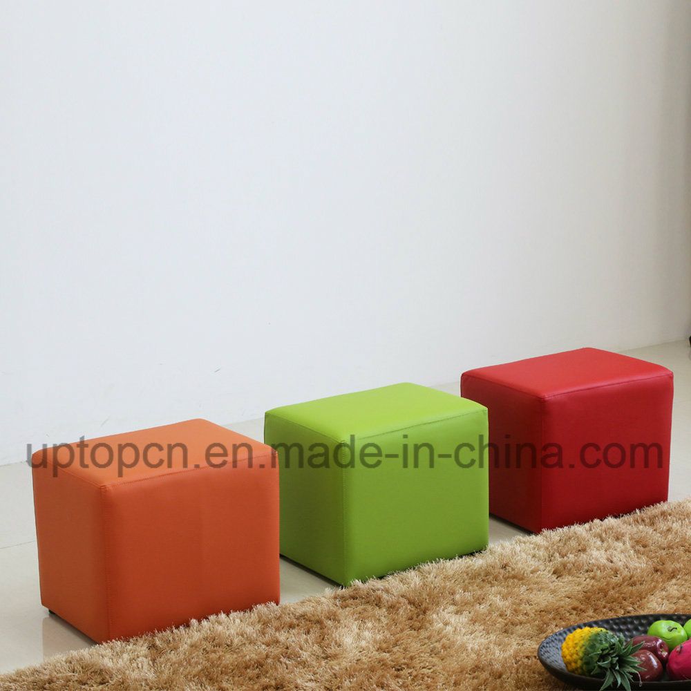 Factory New Design Fashion Square Colorful Leather Stool (SP-ES135)