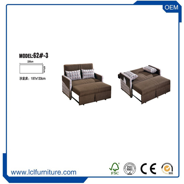 3 Seater Recliner Kuka Leather Sofa Bed in Red