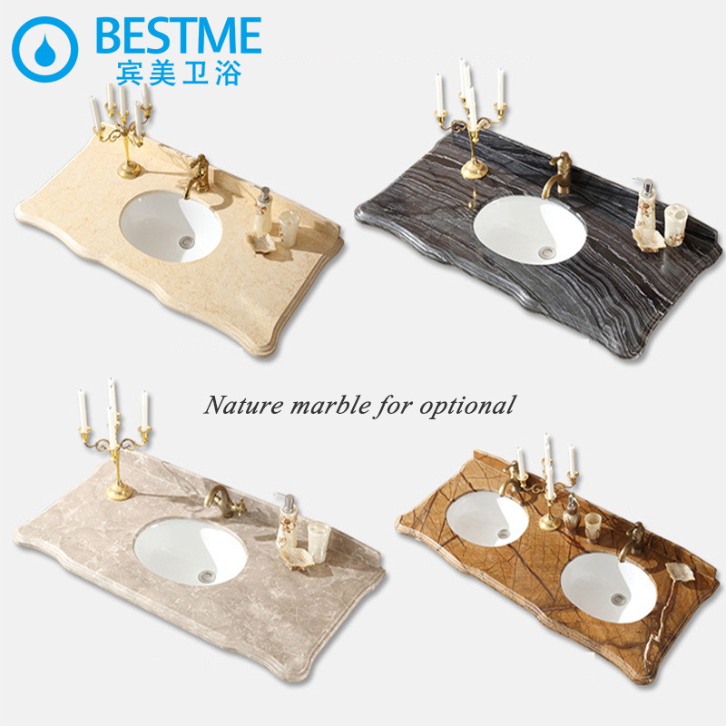 Solid Wood Floor Standing Bathroom Vanity furniture From China by-F8012