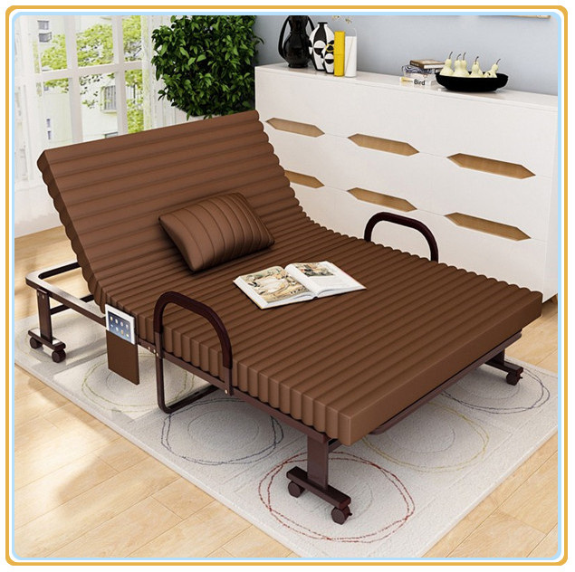 Middle East Metal Low Cost Hospital Folding Bed with Wheels