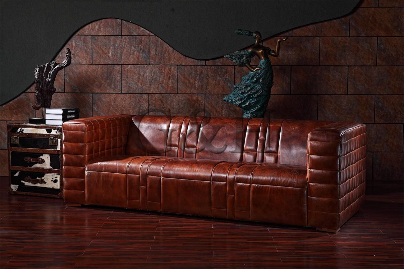Hotel Hall Home Furniture Simple Design Three Seaters Sofa