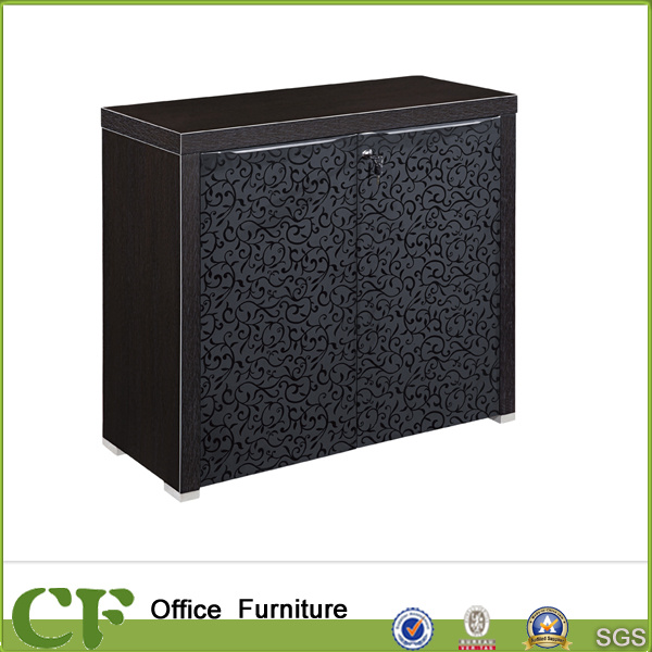 Luxury Design Cheap Short Black Wooden Bookcase