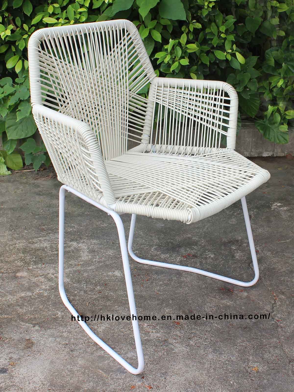 Outdoor Metal Dining Rattan Armchair Tropicalia Restaurant Garden Chairs