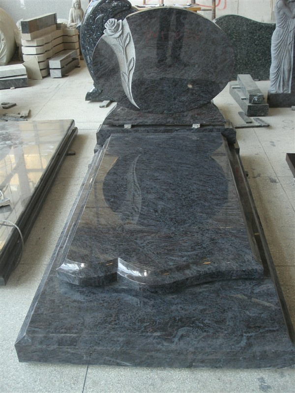 High Quality Bahama Blue Granite French Style Memorial