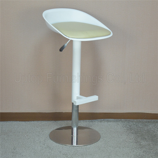 Adjustable Swivel White Spoon Plastic Seat Bar Stool (SP-UBC200)