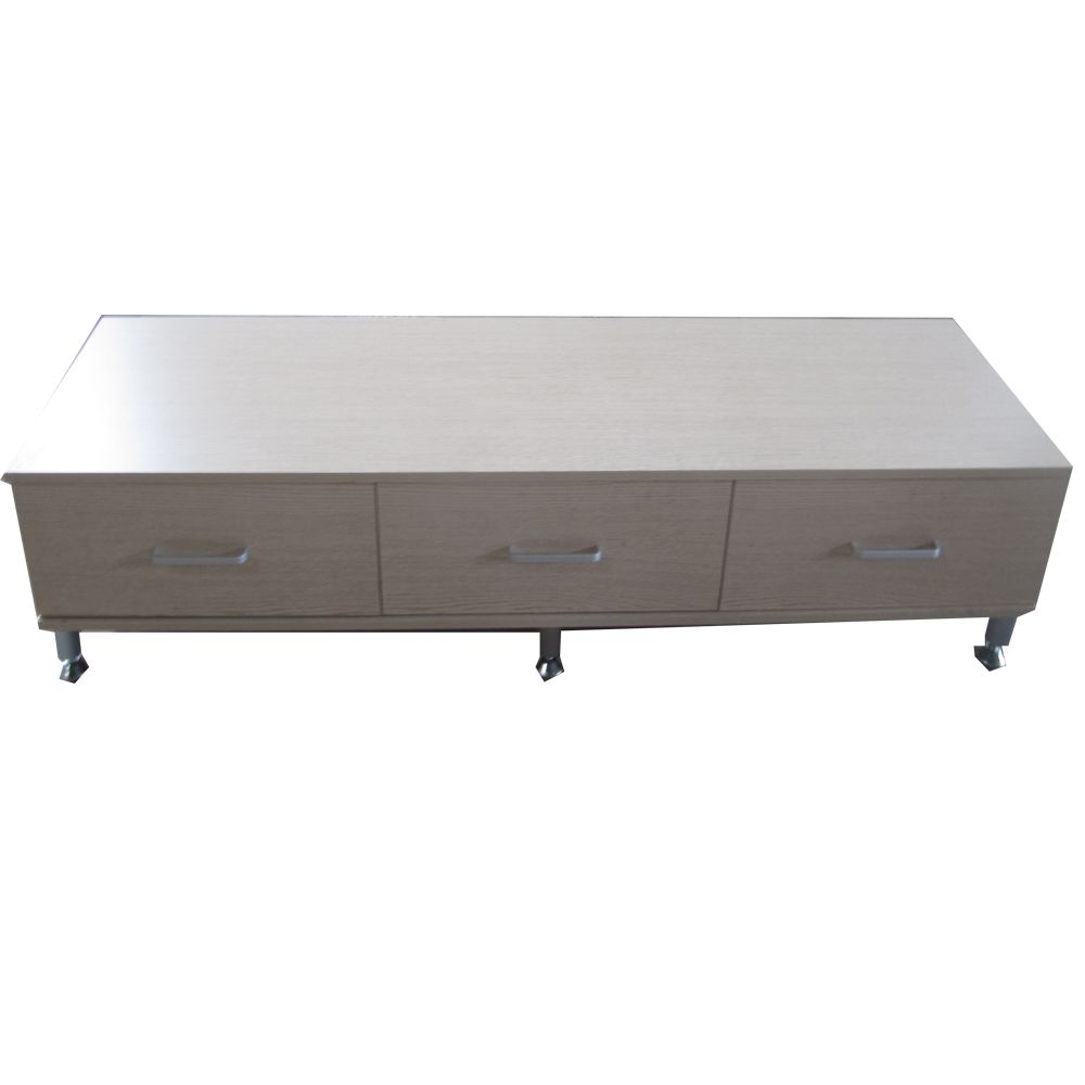 High Glass Simple TV Stand Wood TV Cabinet with Drawers