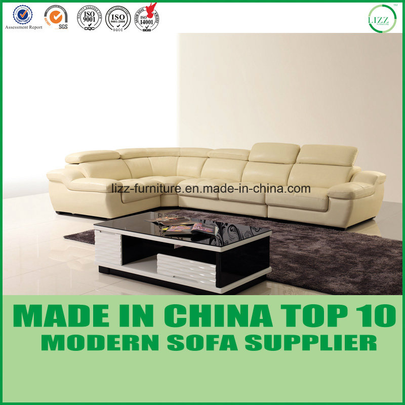 L Shape Modular Living Room Leather Loveseats Sofa Bed
