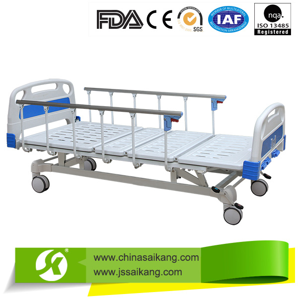 Sk014-2 Hospital Foldable Manual Bed with Dining Table Manufacturer