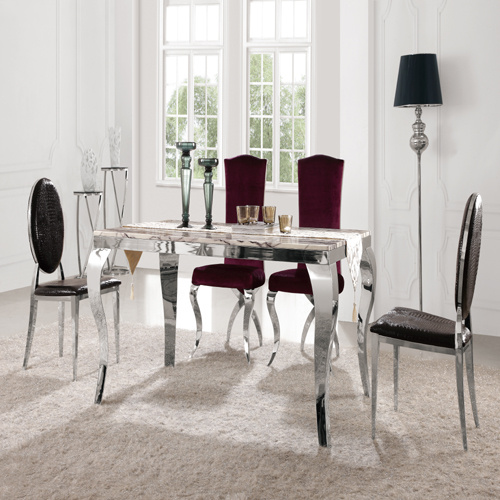 808# Modern Luxury Stainless Steel Dining Table