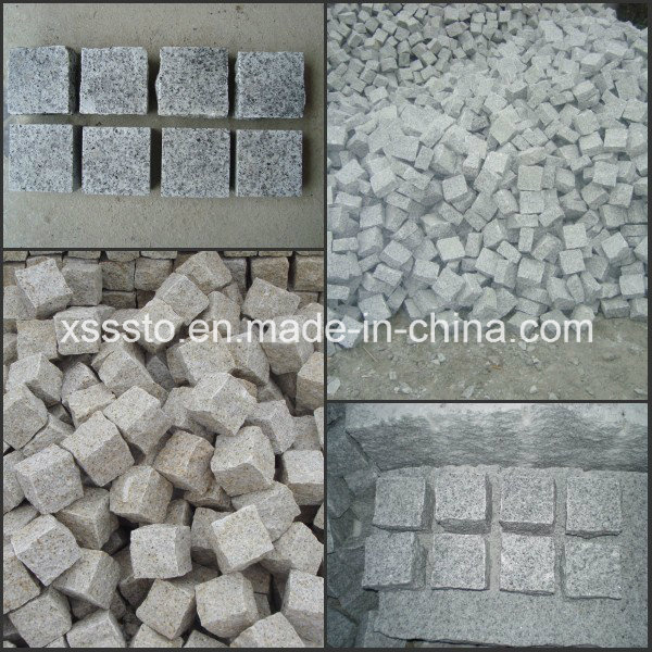 Grey Yellow Black Red Granite Cube Stone Paving Stone