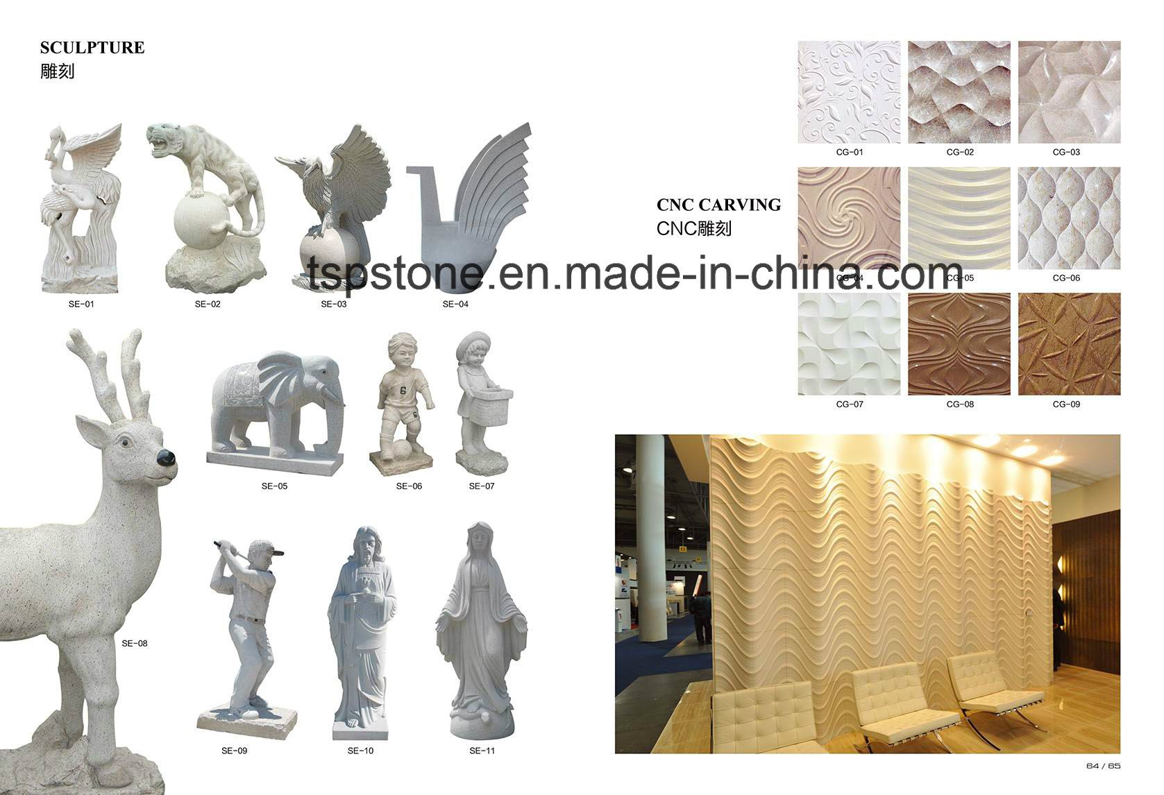 Natural Marble/Granite Stone Sculpture for Garden Landscape