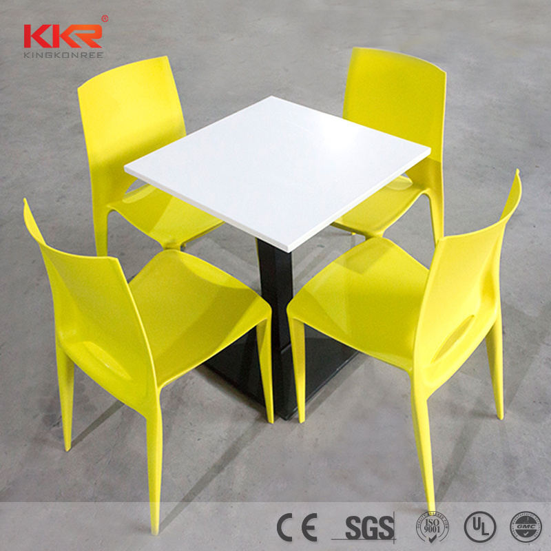 Rectangular Livning Room Furniture Solid Surface Dining Table