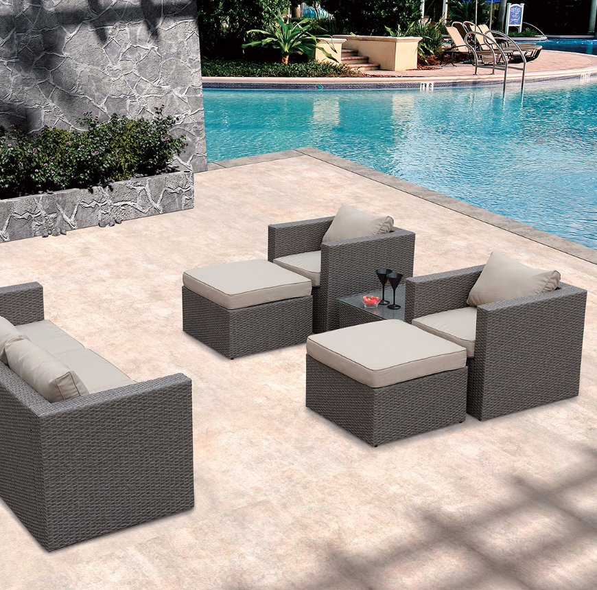 Patio Garden Sofa Rattan Home Hotel Office Dakota Lounge Set Outdoor Sofa (J660)