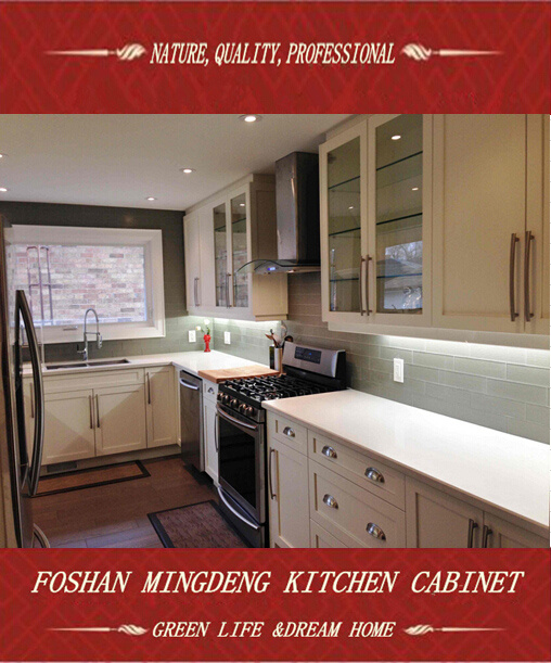Home Furniture Wood Grain Melamine Kitchen Cabinet (ZS-394)