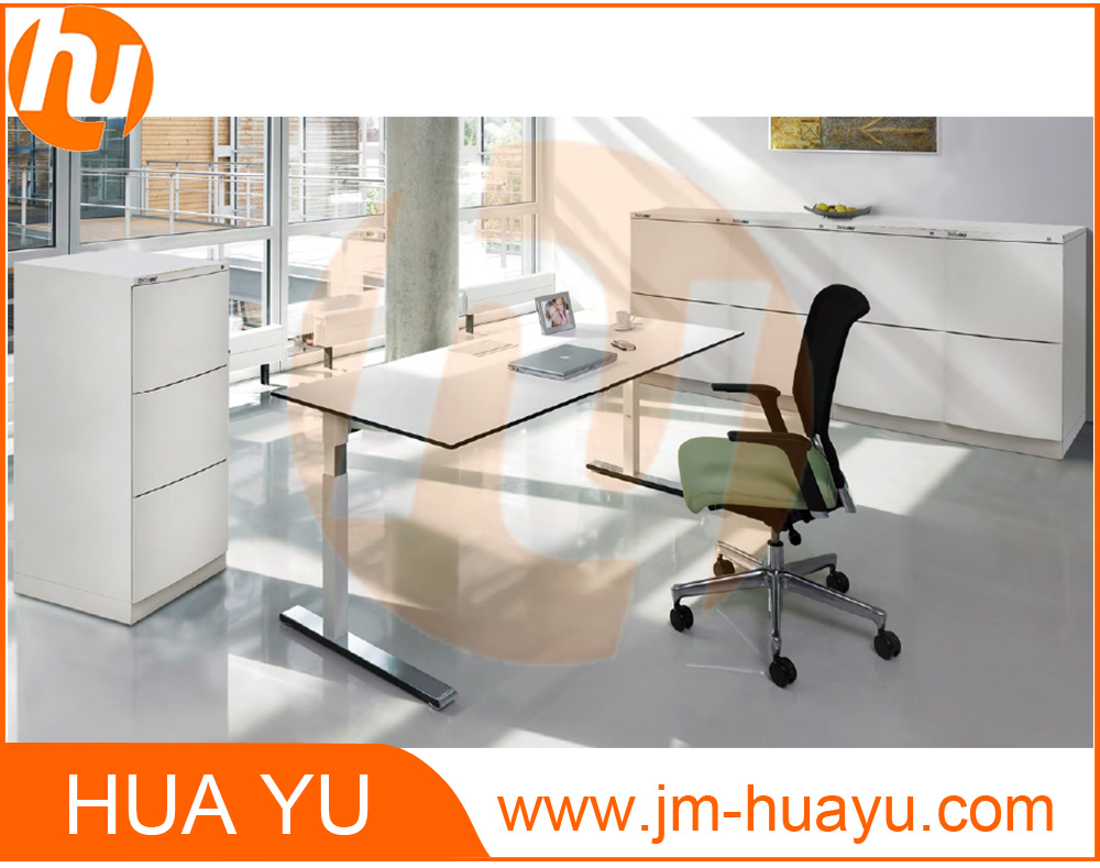 Vertical Office Filing Cabinet with Curved Draw Front