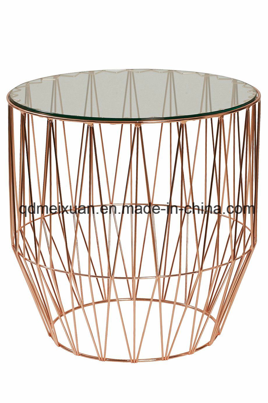 Retro Wire Iron Wire Table Glass Tea Table (M-X3698)