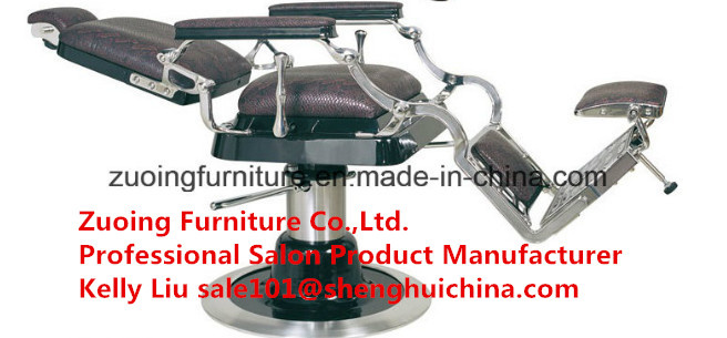 Stainless Steel Framed Salon Chair Height Adjusted by The Pump Hair Beauty Furniture