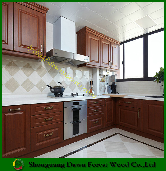 American Style MFC Wooden Kitchen Furniture Kitchen Cabinet with Shaker Door