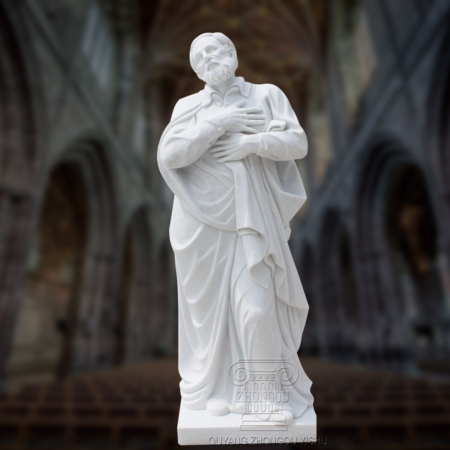 Natural White Marble Statue Sculpture T-6983