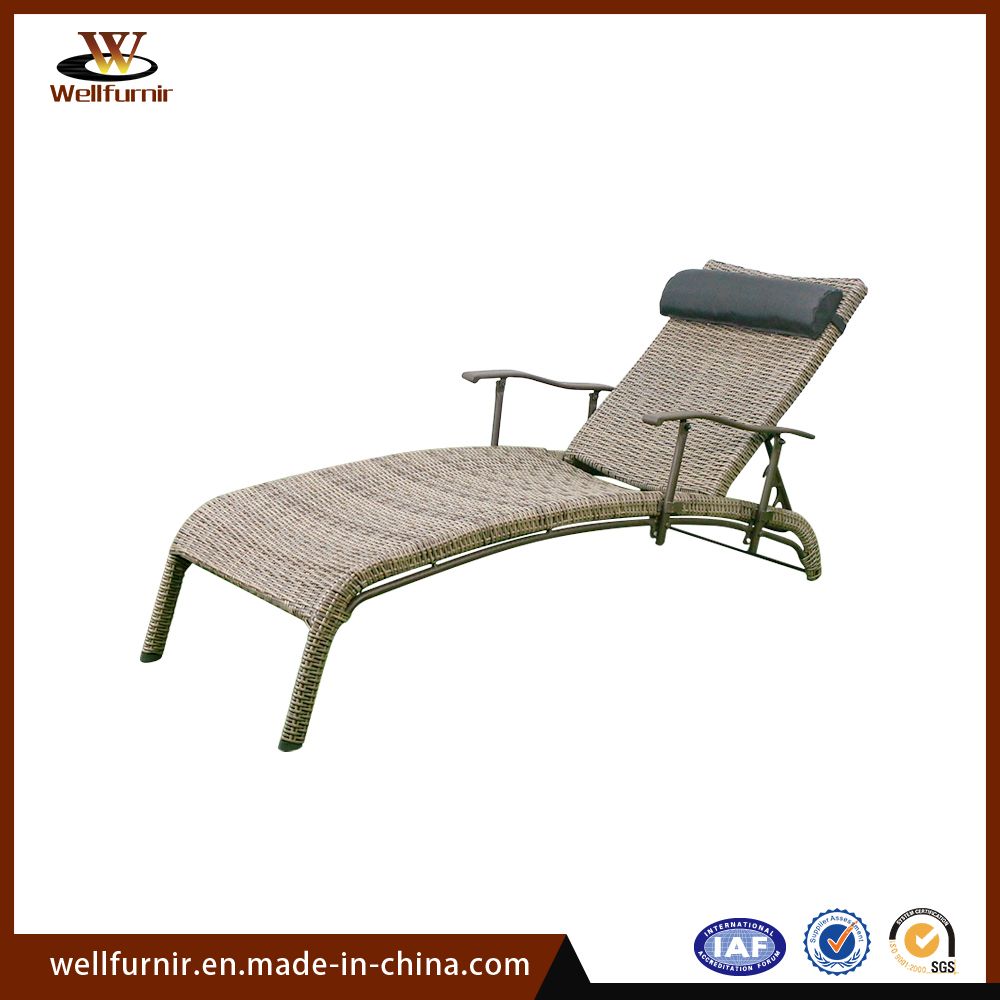 2018 Well Furnir Wicker Outdoor Chaise Lounge