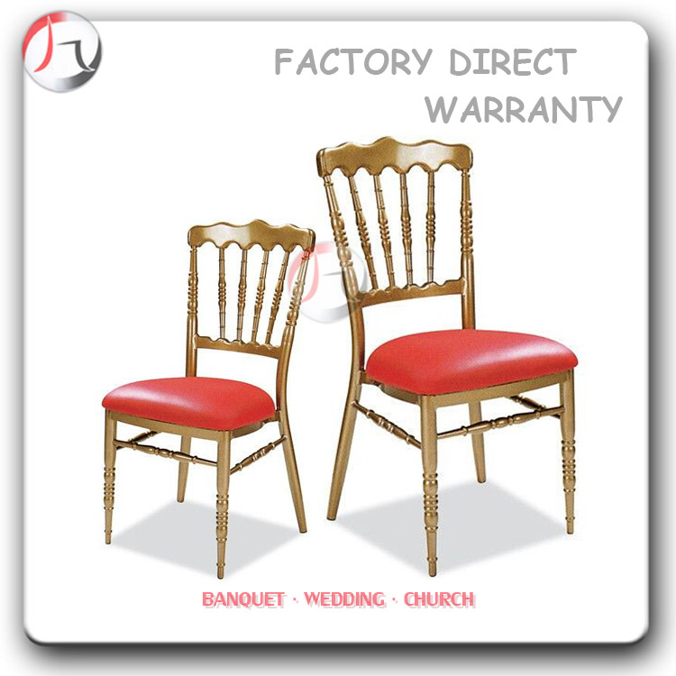 Red PU Leather Cushion Lacquer Napoleon Chair (AT-172)