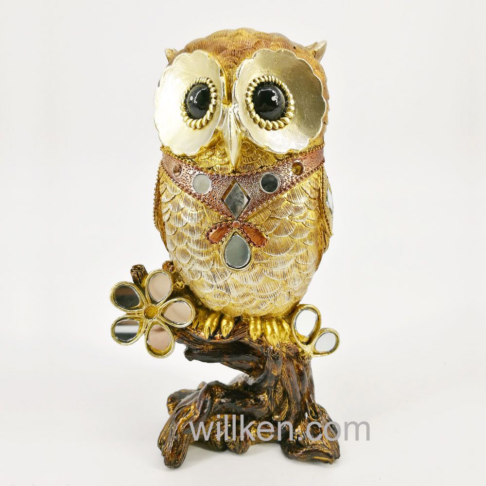 Cute Home Garden Decoration Resin Owl Sculpture