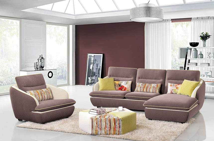 Living Room Furniture Sofa Set Fabric Corner Sofa