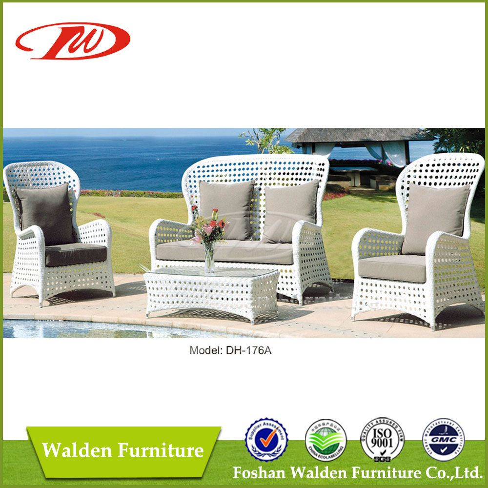 Outdoor High Back Rattan Sofa (DH-176A)