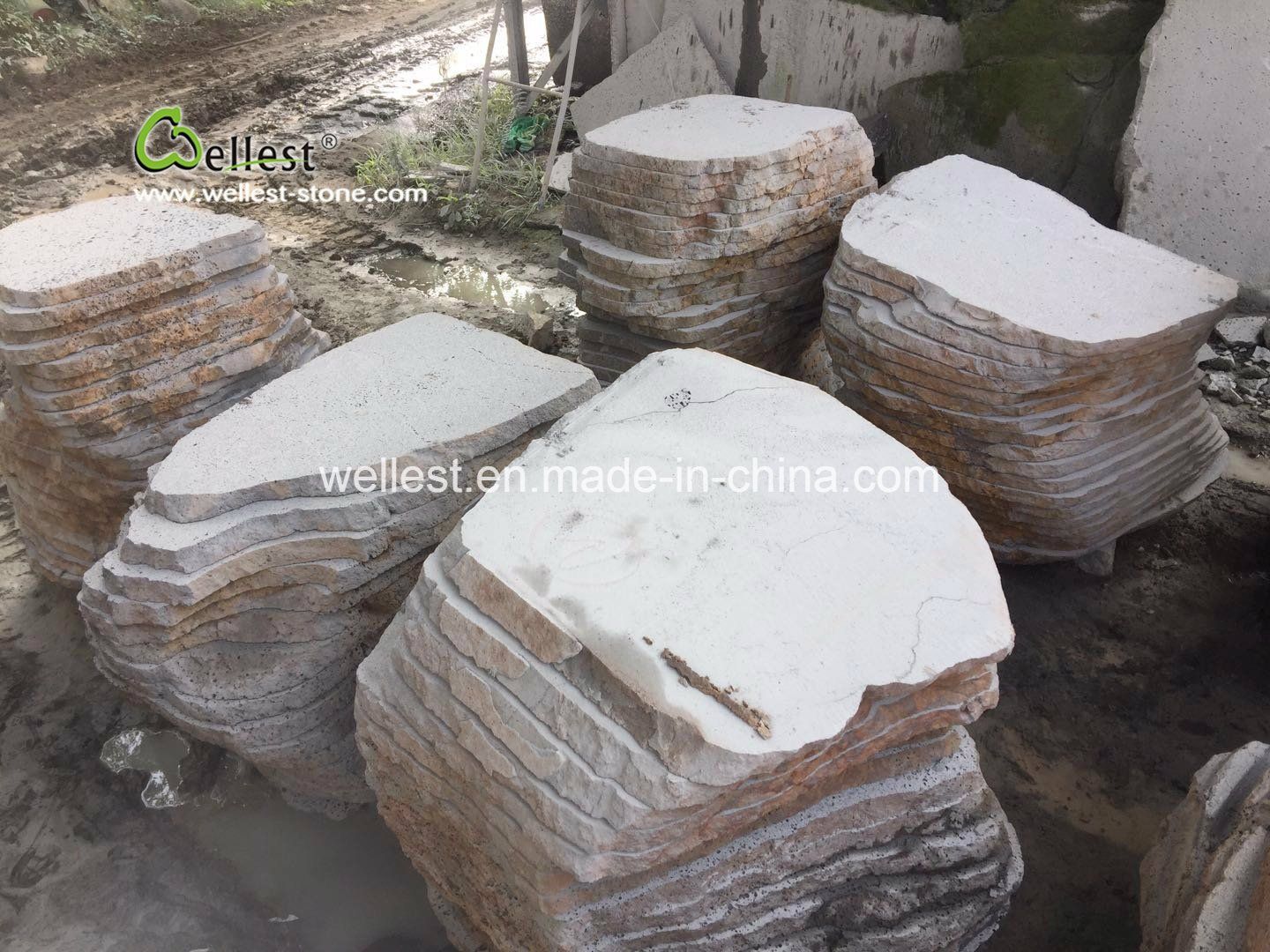 Natural Cut Lava Stone Steppers Random Shape for Patio