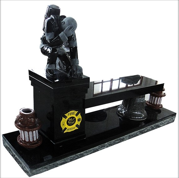 Fireman's Pedestal Cremation Bench Memorials
