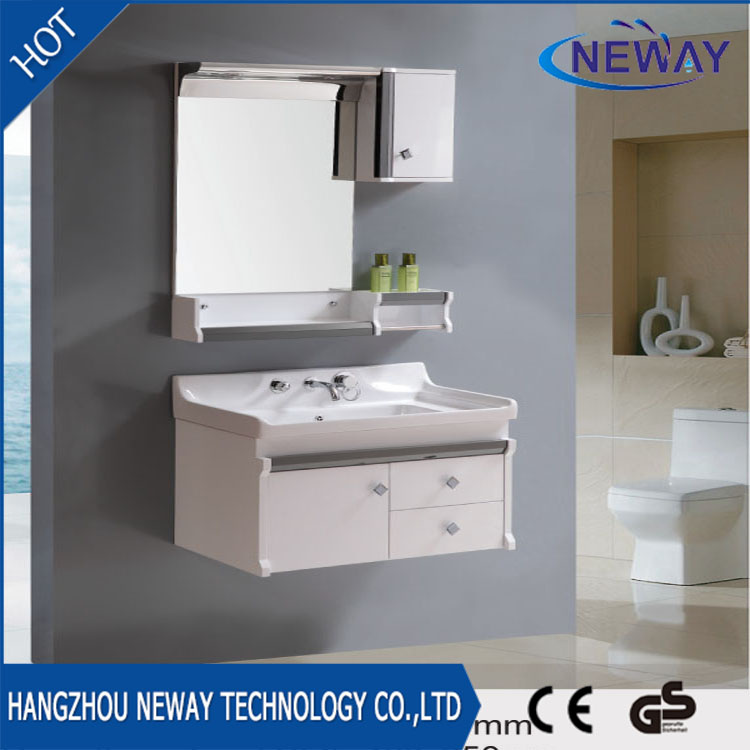 Hot Sale French Style PVC Bathroom Mirror Cabinet