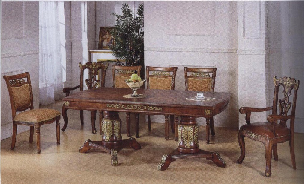 Luxury Antique Restaurant Furniture Sets/Hotel Dining Room Furniture/Dining Sets (GLD-053)