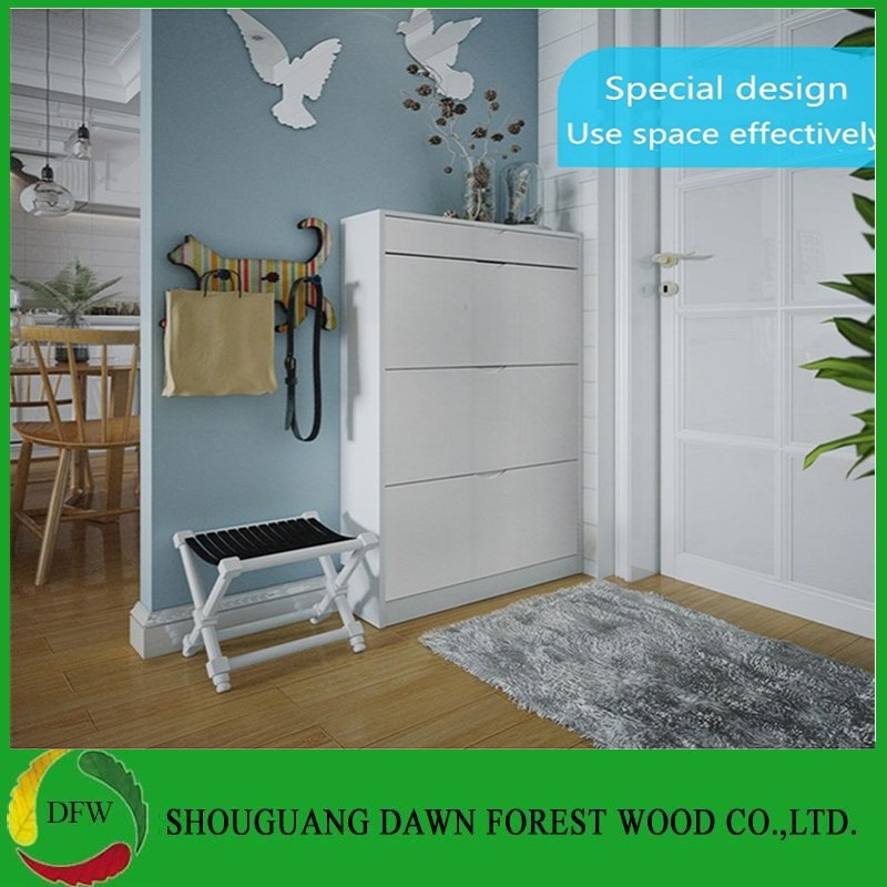 Modern Design Melamine Panel Wood Shoe Cabinet