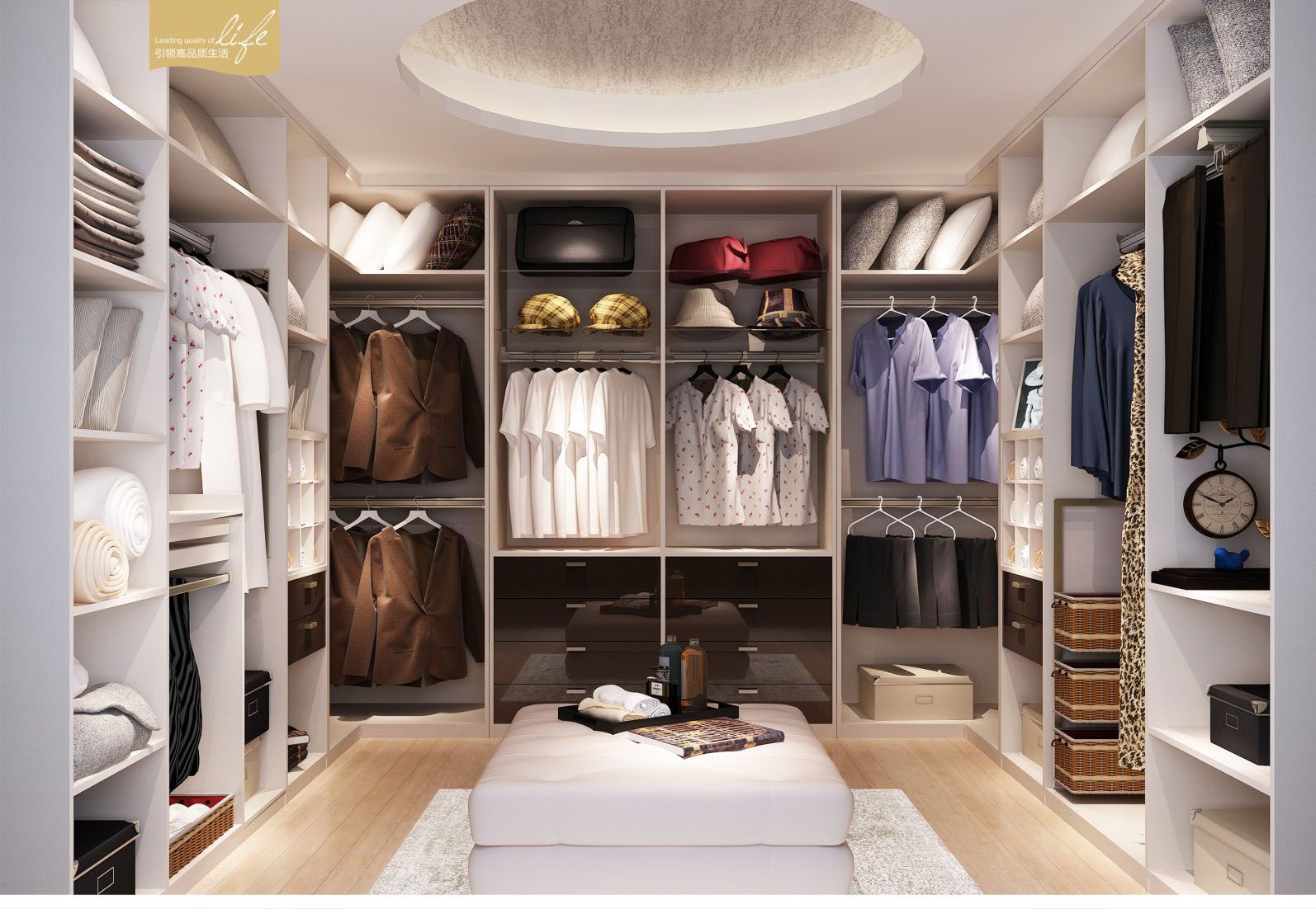 Modern Design Bedroom Furniture Wooden Wardrobe (V6-WS003)