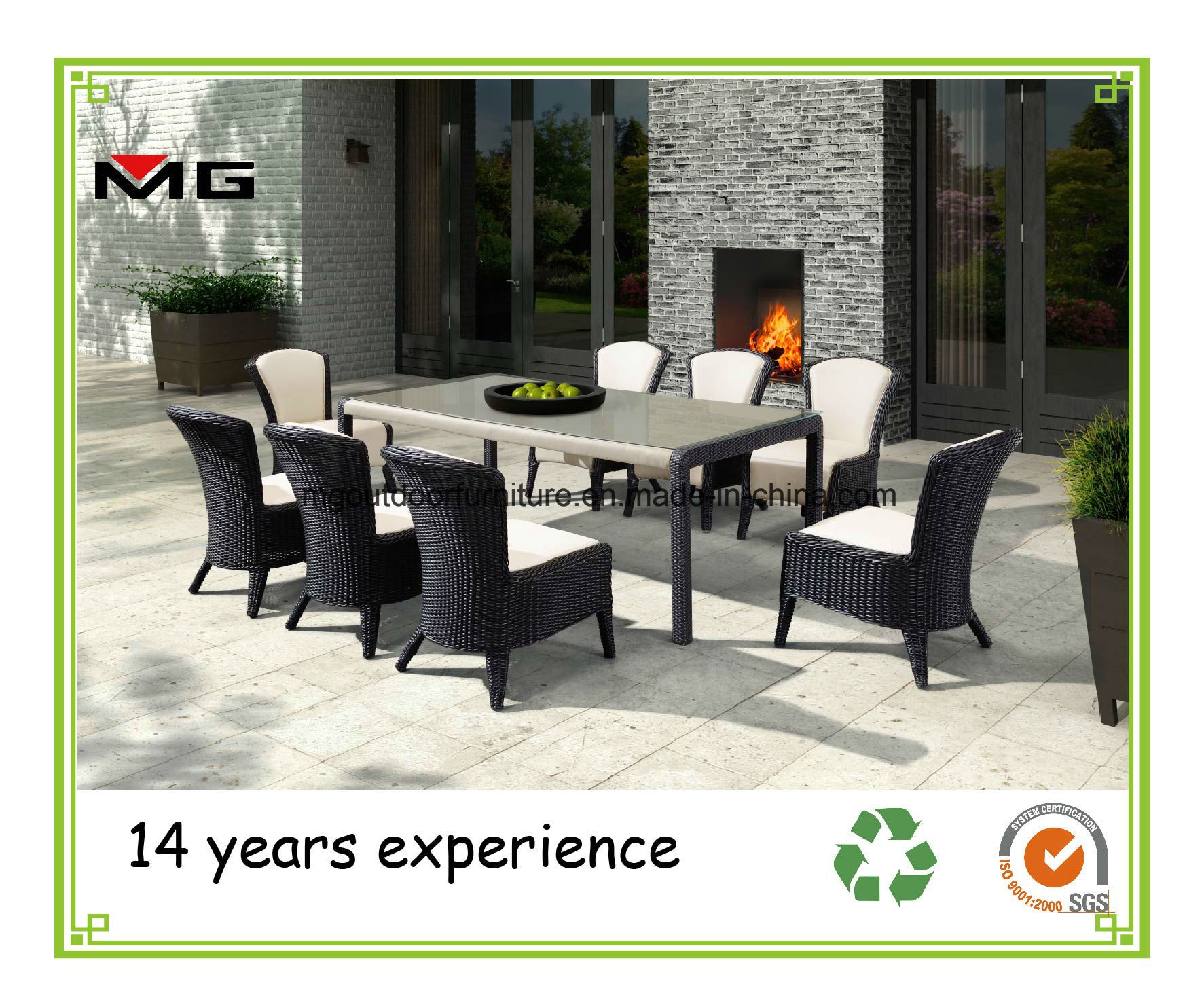 Rattan Garden Furniture Outdoor Dining Table & Chairs